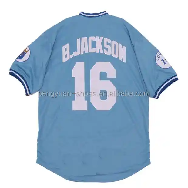Wholesale Best Quality #16 Bo Jackson #5 George Brett Embroidered
