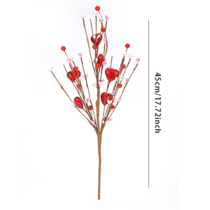 Arrangement floral moderne fait main en plastique en forme de cœur pour la fête des mères et la Saint-Valentin, décoration d'intérieur - Product Image 4