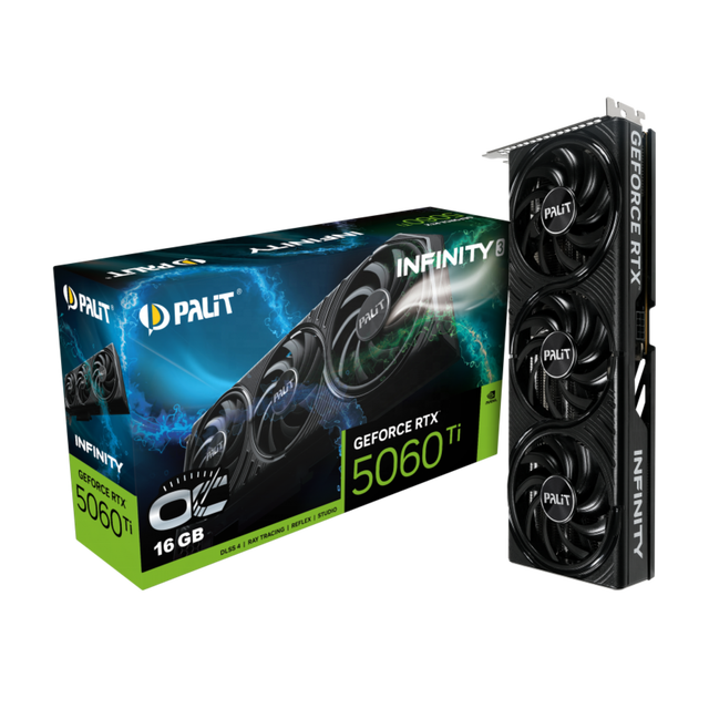 New PALIT RTX 5060 Ti 3 OC 16GB MXM Graphics Card 128-bit GDDR7 28Gbps 8-pin PCI-E5 Gaming GPU Desktop Compact Size