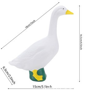 Adornos de Ganso Blanco para Patio, Artesanía de Resina, Decoración Multicolor para el Hogar, Jardín, Estanque, Estudio, Escritorio - Product Image 3