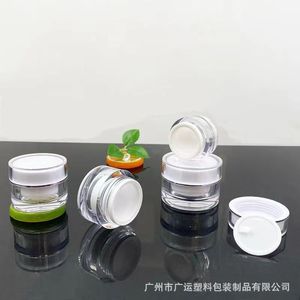 Tarro de crema cosmética acrílica de 5g 10g 15g 20g 30g con tapa para almacenamiento de muestras de crema facial reparadora nocturna para ojos - Product Image 4
