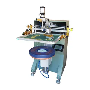 silk screen printer high precision multi color round silk screen printing machine for cosmetic glass bottle