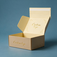 Boîte d'expédition en carton ondulé E Flute personnalisée avec bande de déchirement, emballage cosmétique recyclable pour le commerce électronique