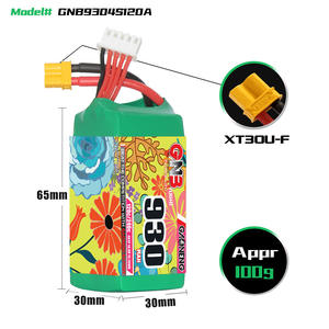 Batteria Lipo GNB 2S 3S 4S 6S 930mAh 120C/240C con Connettore XT30 per Droni FPV, Quadricotteri, Elicotteri e Aeroplani - Product Image 6