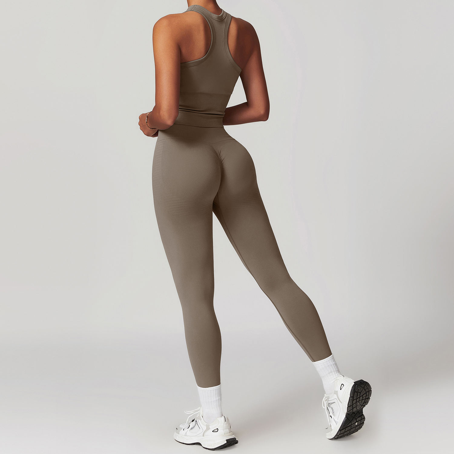 Gilet 1 + Leggings - Caffè