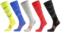 HEHE OEM Chaussettes de Compression pour Hommes et Femmes Genou Haut Sport 20-30 MmHg Chaussettes Athlétiques Longues en Nylon Chaussettes de Sport Personnalisées
