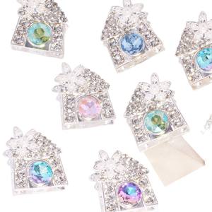 2025 New Design Lucite Crystal Windmill House Beads Rhinestone Loose Beads for DIY Jewelry <b>Pens</b> & Phone Chains Accessories - Product Image 5