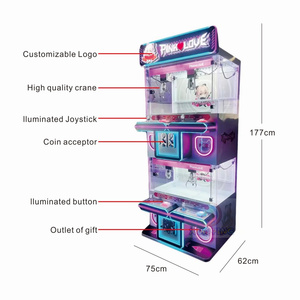 Macchina Acchiappapeluche Arcade Mini in Metallo con Accettatore <span class=keywords><strong>di</strong></span> Banconote e Opzione Lettore <span class=keywords><strong>di</strong></span> <span class=keywords><strong>Carte</strong></span> - Product Image 6