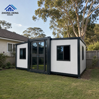 Maison préfabriquée à double aile pour villas, jardins et logements familiaux avec conception modulaire extensible – Maison conteneur