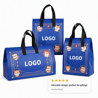 Sac fourre-tout personnalisé en PP non tissé, résistant, réutilisable, de qualité alimentaire, pour pizza et en-cas, imperméable, laminé, capacité de charge de 10 à 15 kg