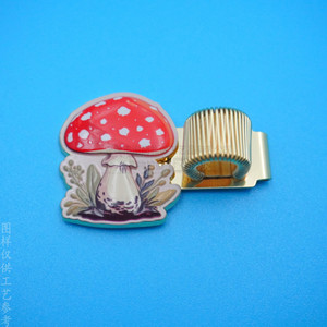 Zinc Alloy <b>Spring</b> Pen <b>Clip</b> 45mm UV Printed Logo Pattern For Notebooks And Journals Stationery Metal <b>Clip</b> - Product Image 3