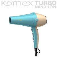 Sèche-cheveux professionnel Komex 2600W, 200 millions d'ions négatifs, moteur AC haute vitesse 21000 tr/min, avec brosse et diffuseur