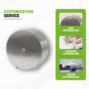 Distributeur de papier toilette jumbo moderne FANDA avec plaque arrière complète anti-vandalisme, montage mural, qualité taïwanaise, acier inoxydable - Product Image 5
