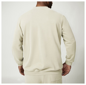Sweat-shirt Yiyi respirant, anti-transpiration, doux pour la peau et confortable, col rond, mélange de coton, poignets et ourlet côtelés, <span class=keywords><strong>pull</strong></span>-over - Product Image 3