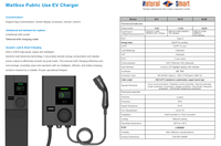 Chargeur de voiture électrique domestique triphasé 11 kW avec RFID, compteur MID, écran LCD, OCPP, borne de recharge murale publique, IP55