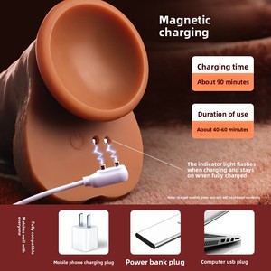 Dildo en silicone liquide brun, pénis artificiel réaliste, jouet sexuel pour <span class=keywords><strong>femme</strong></span>, dildo vibrant télécommandé réaliste en silicone - Product Image 4