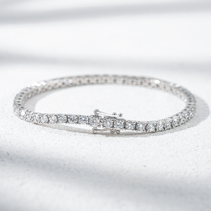 In Stock 925 Sterling Silver 4.687ct Lab Diamond Tennis <b>Bracelet</b> 2.8mm Round Cut Daily Fine Jewelry Gift - Product Image 3