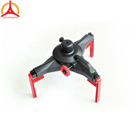 Pince de fixation de jante réglable 470-1100 mm à 3 points, mâchoires courtes rouges, compatible avec tous les systèmes d'alignement de roues