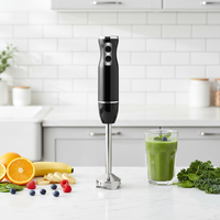 Mixeur Plongeant Électrique Portable 300W pour Aliments Bébé avec 4 Lames en Acier Inoxydable