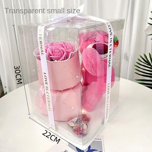 Regalo de San Valentín para Mamá, Jabón de Flores Naturales de Larga Duración, Flores Eternas Inmortales, Rosa Preservada, Oso de Fresas - Product Image 6