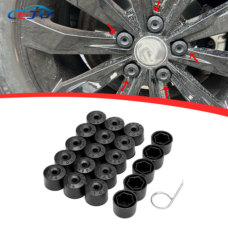 Copribulloni Auto Tappi a Vite Ruota per Peugeot 207 308 407 206 2008 307 408, Copridadi per Pneumatici Copertura del Dado Ruota Copridado Protezione con Strumento di Rimozione