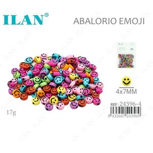 Perline Ilan 4x7mm con Faccina Sorridente 17g Perline per Abbigliamento - Product Image 1