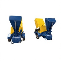 Pompe à mortier diesel MINLE ML837-DH 3,8 m³/h, pompe à béton semi-sèche portable sur remorque pour le plâtrage mural et le chauffage au sol