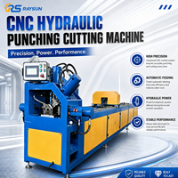 Machine de poinçonnage automatique hydraulique pour tubes carrés en métal, machine de découpe et de poinçonnage hydraulique CNC pour métaux