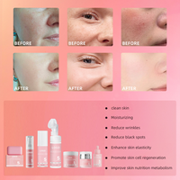 Coffret de Soins Éclaircissants Anti-Âge Coréen 5-en-1 Végétalien à Marque Blanche : Niacinamide, Vitamine C, Collagène, Glutathion