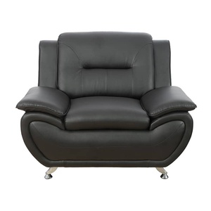Ensemble de canapés 2 places modernes de luxe meubles canapés modulaires en cuir noir pour bureau à domicile et hôtel à vendre - Product Image 4