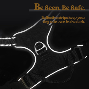 Adjustable Soft Padded Reflective <b>Dog</b> Harness Medium Large <b>Dogs</b> Breathable Washable No Pull Quick Release Buckle Closure - Product Image 6