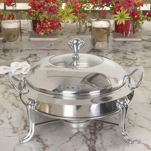 อุปกรณ์ร้านอาหารสำหรับขาย อุปกรณ์โรงแรม ชุดอุ่นอาหารแบบเชฟิ้งดิช รุ่นซิลเวอร์คราวน์ พร้อมเตา บุฟเฟ่ต์ อุปกรณ์อุ่นอาหารแบบเชฟิ้งดิช - Product Image 1