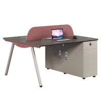 Personnel moderne Poste de travail de bureau Poste de travail Mobilier moderne Bureaux pour chambre Cloisons Table design cabine avec tiroirs