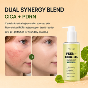 Gel Nettoyant Purifiant PDRN Équilibrant le Sébum, Apaise les Peaux à Tendance Imperfectible, Utilisation Quotidienne Douce, Testé Contre les Irritations Cutanées, Gel Nettoyant PDRN Cica - Product Image 2