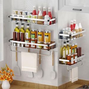 Aoniu Keuken Opslag Planken 304 Roestvrij Staal Muur-Gemonteerd Opbergrek Ponsvrij Opbergrek - Product Image 1