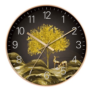 Bắc Âu Thời Trang Sáng Tạo Nghệ Thuật Sơn Nhựa Tùy Chỉnh Đồng Hồ Treo Tường Cho Phòng Khách Im Lặng Vòng Món Quà Sang Trọng Nhỏ Đồng Hồ Bán Buôn - Product Image 2