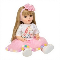 Poupée Bébé Reborn Réaliste, Figurine de Bébé de 55 cm, Jouet en Silicone Doux au Toucher pour Enfants Filles, Jeu et Collection