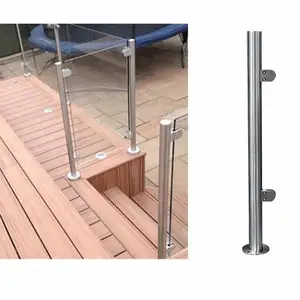 42 "36" ağır tip açık balkon 316 304 korkuluk korkulukları paslanmaz çelik cam parmaklıklı tırabzan raf kelepçeleri