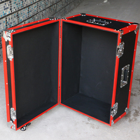 SHTX, equipo de escenario de dimensión personalizada, estuche de vuelo de transporte con interior de espuma, estuche de vuelo de aleación de aluminio duro con ruedas/freno