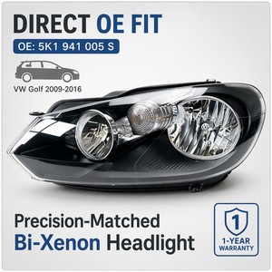 Faro Delantero Izquierdo OEM 5K1941005S 5K1941006S Xenón Bi-Xenón D1S LED DRL con Lente de Proyector para <span class=keywords><strong>VW</strong></span> <span class=keywords><strong>Golf</strong></span> Mk6 GTI PQ35 Hatchback - Product Image 4