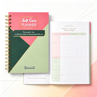 Carnet de notes personnalisé en PVC à couverture rigide avec reliure spirale, agenda quotidien, journal, agenda hebdomadaire, cadeau, reliure à chevalet