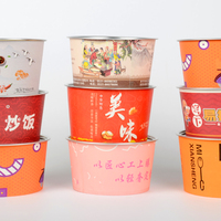 Couvercle de bol en papier jetable de qualité alimentaire, écologique, recyclable, imperméable et résistant à l'huile pour la restauration, les salades, les collations et les biscuits à emporter
