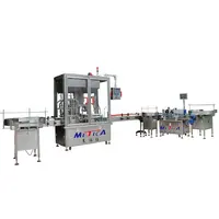 Linha de produção automática de máquina de enchimento e etiquetas, embalagem totalmente automática de molho de mel/mel