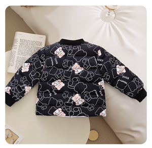 <span class=keywords><strong>Manteau</strong></span> en coton doublé MAM1503 Automne Hiver pour garçons et filles, fermeture à simple boutonnage, chaud et décontracté, motif imprimé pour bébé - Product Image 4