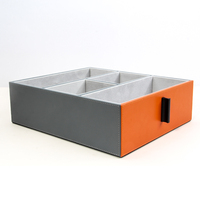Boîte de rangement de luxe en cuir pour accessoires de vestiaire, boîte de rangement pour accessoires de maison, boîte de rangement personnalisable pour la décoration intérieure