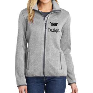 2025 Women's Customizable L232 <b>Fleece</b> <b>Sweater</b> Jackets Outdoor Style with Your Own Logo Texts Available in 3 Colors - Product Image 1