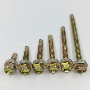 M5.5*19-150 External Hex Washer Self Drilling <b>Screw</b> Metric Coarse Thread Zinc Plated Carbon Steel 1022 Grade 8.8 - Product Image 1
