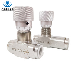 Válvula de Control de Flujo Automatizada Xingchenrui Stb-G3/8, Válvula de Estrangulación Bidireccional con Puerto Roscado de 3/8 Pulgadas, Válvula Hidráulica - Product Image 1