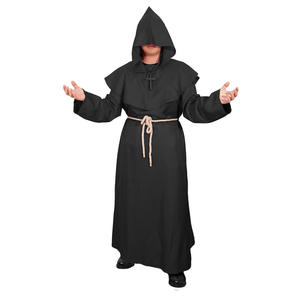 Costume de <span class=keywords><strong>moine</strong></span> <span class=keywords><strong>noir</strong></span> médiéval Renaissance pour adultes hommes femmes Halloween Cosplay MDEC-003 - Product Image 4