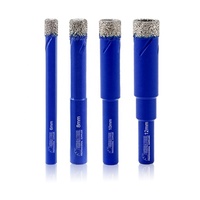 6/8/10/12mm Auto-cool tige ronde brasée sous vide couronne sèche porcelaine diamant forets trou scie trou Cutter avec cire remplie